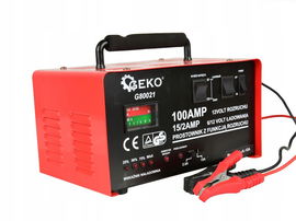PROSTOWNIK do akumulatorów z ROZRUCHEM 100 A GEKO 6/12 V 20-120 Ah MOCNY