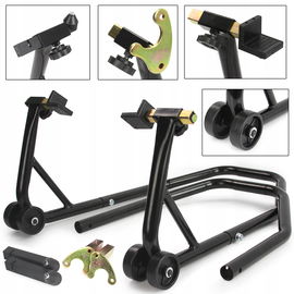 UNIWERSALNY STOJAK MOTOCYKLOWY PODNOŚNIK MOTOCYKLI PRZÓD+TYŁ COMBO