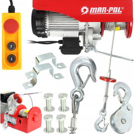 WYCIĄGARKA WCIĄGARKA ELEKTRYCZNA LINOWA 1000kg 1T