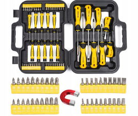 Zestaw ŚRUBOKRĘTÓW WKRĘTAKÓW BITÓW Walizka 58 szt