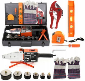 ZGRZEWARKA POLIFUZYJNA 2900W DO RUR PP PCV + 6 MATRYC +MIARKA +POZIOMNICA