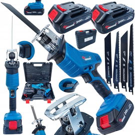 MOCNA PIŁA SZABLASTA AKUMULATOROWA WYRZYNARKA 21V+2 AKU + 4 BRZESZCZOTY