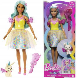 BARBIE zestaw lalka wróżka Teresa + zwierzak szczypta magii