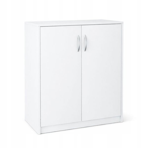 Komoda 2 Drzwi, 74cm, szafka, do salonu, Biały