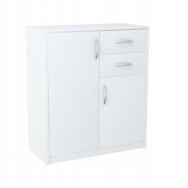 Komoda z szufladami 74cm, 2D2S, szafka, do salonu, Biały