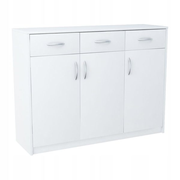 Komoda z szufladami 110cm, 3D3S, szafka, do salonu Biały