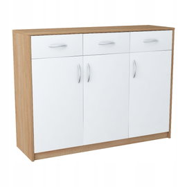 Komoda z szufladami 110cm, 3D3S, szafka, do salonu Dąb Sonoma/Biały