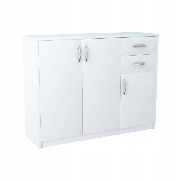 Komoda z szufladami 110cm, 3D2S, szafka, do salonu Biały
