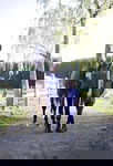 Legginsy jeździeckie Equona, dziecięce, granatowy, roz. 116/122, Covalliero