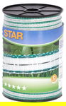Taśma ogrodzeniowa STAR 200 m x 12 mm, biało-zielona, Kerbl