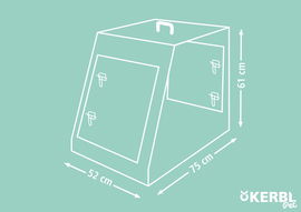 Klatka transportowa dla psa, 75 x 52 x 61 cm, trapez prostokątny, Kerbl