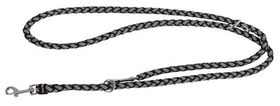 Smycz dla psa Maxi Safe 200 cm x 12 mm, odblaskowa/czarna, Kerbl