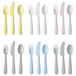IKEA KALAS - Plastikowe sztućce dla dzieci, 18 szt. | Pastelowe kolory!