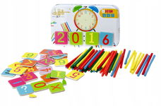 Zestaw Edukacyjny Nauka Zegarka Liczenia Dodawania Montessori