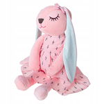 Duży Pluszowy Królik Różowy 52cm Przytulanka Maskotka w Sukience
