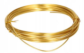 DRUT FLORYSTYCZNY DEKORACYJNY OZDOBNY JUBILERSKI DO BUKIETÓW ZŁOTY 5M