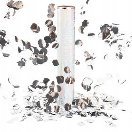 KONFETTI SREBRNE TUBA STRZELAJĄCA NA ŚLUB ZARĘCZYNY ROCZNICA WESELE IMPREZE