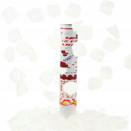 KONFETTI PŁATKI RÓŻ BIAŁE TUBA STRZELAJĄCA ŚLUB ZARĘCZYNY WALENTYNKI WESELE