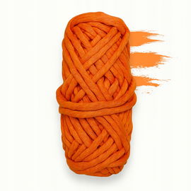 Sznurek bawełniany skręcany do makramy POMARAŃCZOWY 3mm 20m