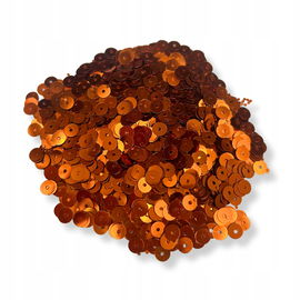 CEKINY POMARAŃCZOWE DEKORACYJNE DO OZDABIANIA 6MM 14G