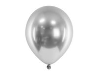 BALONY LATEKSOWE GRUBE, PERŁOWE SREBRNE IMPREZA URODZINY 100SZT OK. 35CM