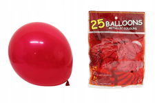 BALONY CZERWONE ZESTAW 25 SZT 30CM DEKORACJA URODZINY IMPREZA