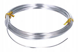 DRUT FLORYSTYCZNY DEKORACYJNY OZDOBNY JUBILERSKI DO BUKIETÓW SREBRNY 5M