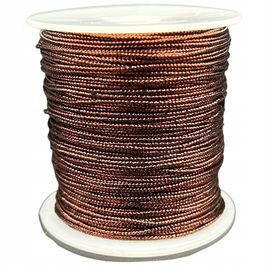 SZNUREK METALIZOWANY DEKORACYJNY OZDOBNY BRĄZOWY BRĄZ 1MM 100M