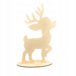 DREWNIANY RENIFER RENIFEREK JELONEK RUDOLF DEKORACJA STOJĄCA NA ŚWIĘTA 12CM