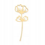 DREWNIANY KWIAT KWIATEK CHABER AŻUROWY DEKOR OZDOBA BUKIET DO WAZONU 19,8CM