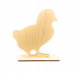 FIGURKA DREWNIANY KURCZAK PISKLĘ KURCZACZEK DECOUPAGE DEKO WIELKANOCNY 12CM
