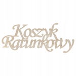 DREWNIANY NAPIS KOSZYK RATUNKOWY ŚLUBNY NA ŚLUB WESELE DEKOR OZDOBA 11,5CM