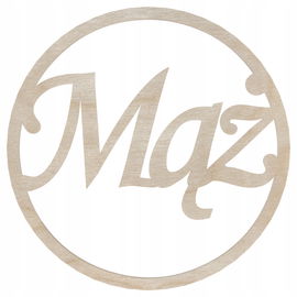 OBRĘCZ DREWNIANA ŚLUBNA MĄŻ NA WESELE DEKORACYJNA BAZA MAKRAMA ŁAPACZ 24CM