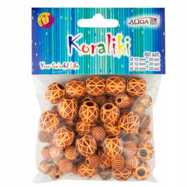 KORALE KORALIKI PLASTIKOWE MIX WZORÓW I ROZMIARÓW