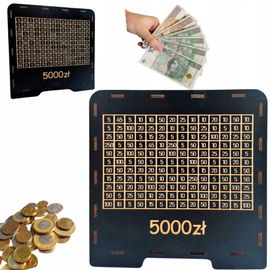 CZARNA SKARBONKA WYKREŚLANKA NA PREZENT UPOMINEK 5000ZŁ