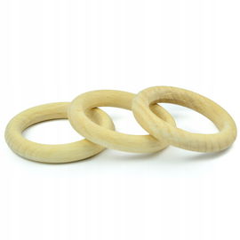 DREWNIANE KÓŁKA KÓŁKO DO MAKRAMY KARNISZA LALEK ANIOŁKÓW 35X55MM 3 SZTUKI