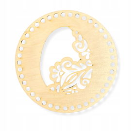 BAZA DREWNIANA DNO DO KOSZYKA SPÓD KOŁO OKRĄG ZE SKLEJKI 20CM JAJKO JAJO