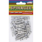 KLAMERKI SPINACZE DREWNIANE OZDOBNE METALIZOWANE 30MM 25SZT