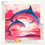 HAFT DIAMENTOWY MOZAIKA DIAMOND PAINTING ZESTAW 5D DELFINY