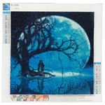 HAFT DIAMENTOWY MOZAIKA DIAMOND PAINTING ZESTAW 5D KSIĘŻYC NOCĄ