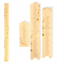 DREWNIANA MIARKA WZROSTU NA ŚCIANĘ DLA DZIECKA DEKOR DECOUPAGE 65-165CM