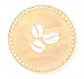 BAZA DNO DO KOSZYKA SPÓD KOŁO 14CM DREWNIANA ZE SKLEJKI KAWA ZIARNA COFFE