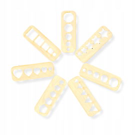 DREWNIANY SZABLON SZABLONY ZESTAW SZABLONÓW DO RYSOWANIA DLA DZIECI 7SZT