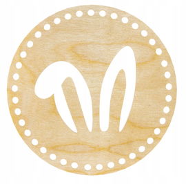 BAZA DREWNIANA DNO DO KOSZYKA SPÓD KOŁO OKRĄG ZE SKLEJKI 20CM ZAJĄC USZY