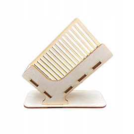 Drewniany podajnik na wizytówki wizytownik ze sklejki etui decoupage dekor