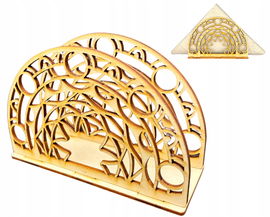 DREWNIANY SERWETNIK STOJĄCY ZE SKLEJKI DECOUPAGE AŻUR OZDOBA DEKOR BAZA