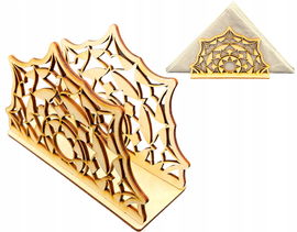 DREWNIANY SERWETNIK STOJĄCY ZE SKLEJKI DECOUPAGE AŻUR OZDOBA DEKOR BAZA