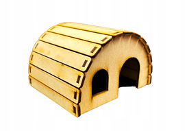 DREWNIANY DOM DOMEK ZE SKLEJKI DLA CHOMIKA MYSZKI GRYZONIA DECOUPAGE