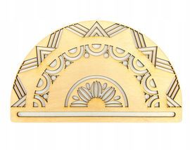 DREWNIANA PÓŁMANDALA BAZA DO MAKRAMY MANDALA 20CM