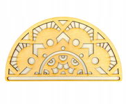 DREWNIANA PÓŁMANDALA BAZA DO MAKRAMY MANDALA 20CM